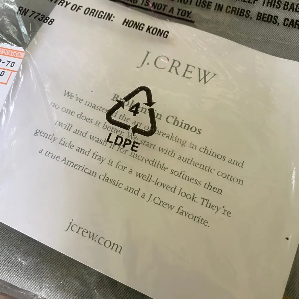 NWT J Crew Broken-In Chinos GRAY New In Package 35 x 34  Preppy Coastal 35/34